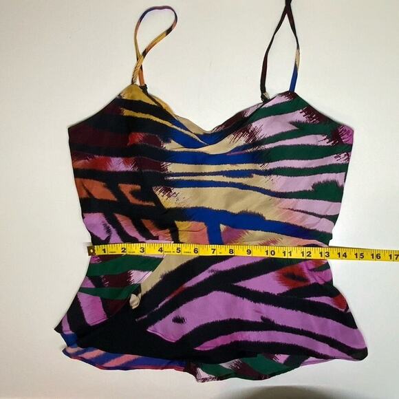 NWT | Parker | Cecile Multicolor Animal-print Peplum Tank Top | Nala | XS - Picture 11 of 13